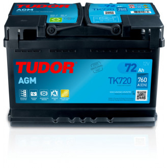 Batteria Auto Tudor  AGM TK 720  Start&Stop   "72Ah"