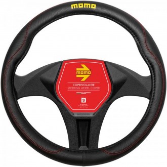 Coprivolante  Momo Comfort Nero/Rosso